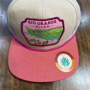 Rio Grande River Men's Cap - Pink and Tan